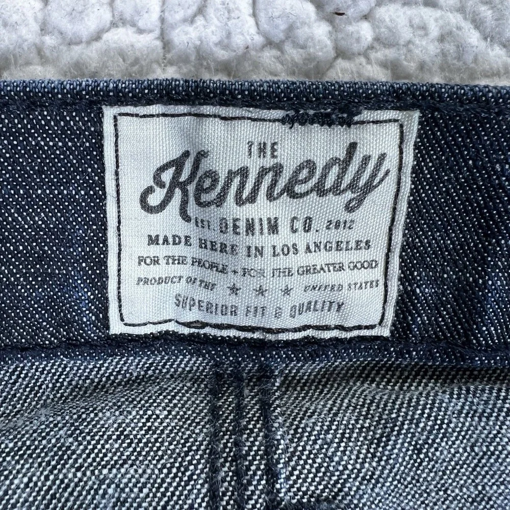 The‎ Kennedy Jeans Men's Size 32 (Actual 32x31.5) Black Blue Slim Straight Leg